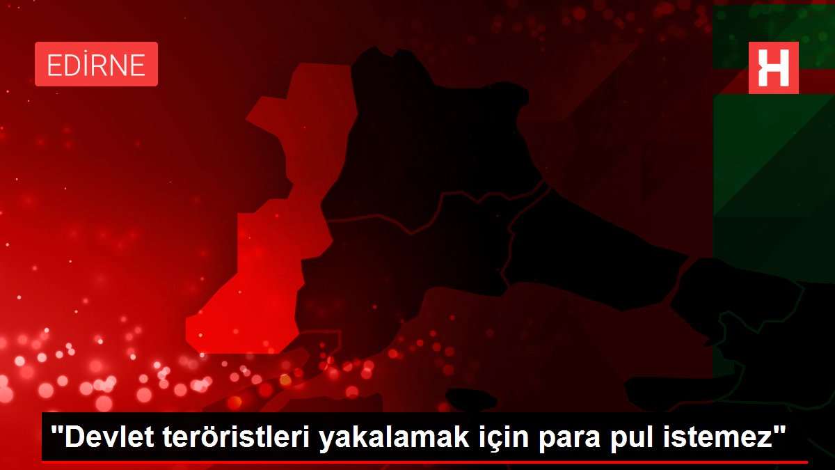 ‘Devlet teröristleri yakalamak için para pul istemez’