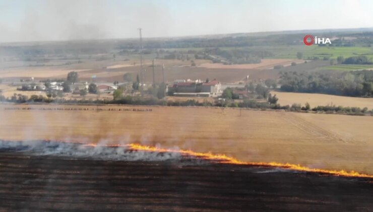 Alevlerin akaryakıt istasyonuna ve köye sıçramasına ramak kaldı