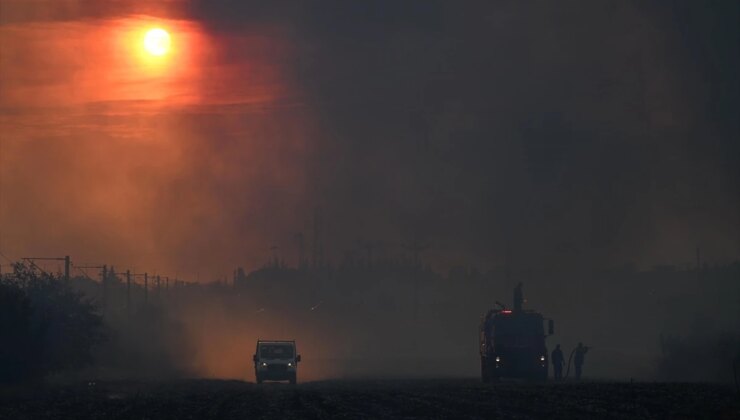 Edirne’de çıkan anız yangını söndürüldü