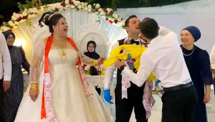 Kırklareli Demirköy’de düğünde eğlenceli anlar yaşandı