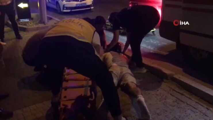 Motosikletten düşen alkolü şoför yaralandı