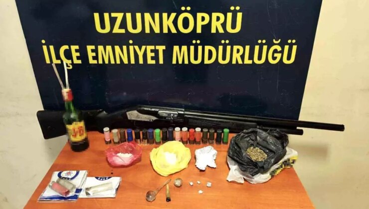 Edirne’de Uyuşturucu Operasyonu: Çeşitli Uyuşturucu Hususlar ve Ruhsatsız Av Tüfeği Ele Geçirildi