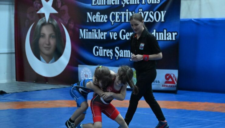 Edirne’de şehit polis Nefize Çetin Özsoy anısına güreş şampiyonası düzenlendi
