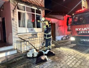 Edirne’de mesken yangını
