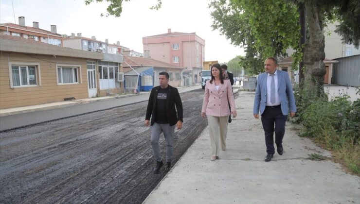 Edirne Belediye Başkanı Gencan, üstyapı çalışmalarını inceledi