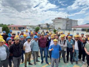 Edirne’de madencilik emekçileri maaş ve tazminat teziyle greve çıktı