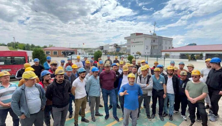 Edirne’de madencilik emekçileri maaş ve tazminat teziyle greve çıktı