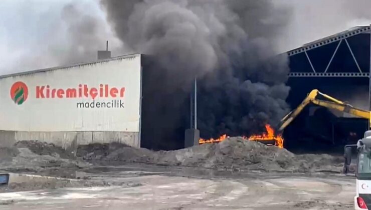 Edirne’de hareketin sürdüğü maden tesisinde yangın çıktı