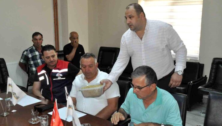 Keşan’da hasat edilen birinci arpanın salon satışı yapıldı