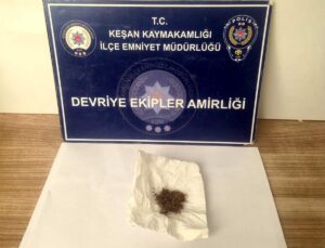 Keşan’da uyuşturucu ele geçirildi