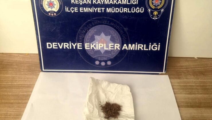 Keşan’da uyuşturucu ele geçirildi