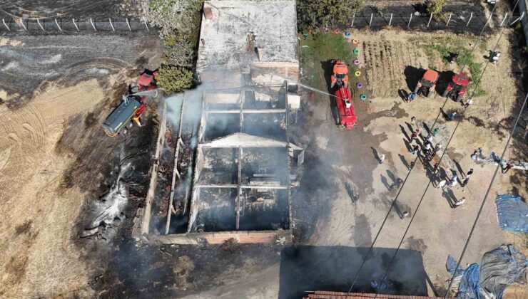Edirne’de sigara izmariti çiftlik konutunu küle çevirdi: 6 kişi vefattan döndü