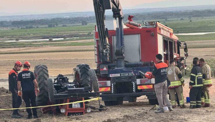 Edirne’de traktörün altında kalan çift hayatını kaybetti